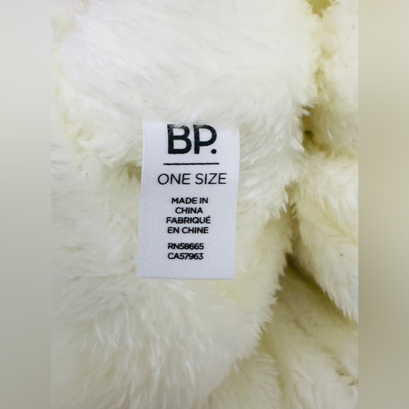 BP by Nordstrom- Grey Gun metal Puffer PomPom Beanie Faux Fur Lined O/S. NWT - Picture 4 of 4